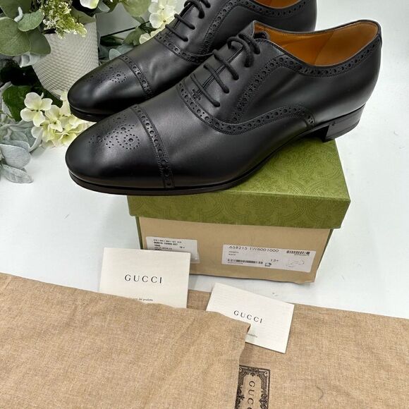 Men’s Gucci cap toe lace up oxfords size 13.5 made in Italy. - Picture 5 of 10